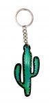 Showman 2-1/2" H x 2-1/2" W Cut-Out leather Cactus keychain