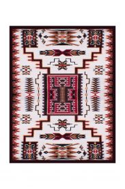 Large Southwest area rug. This rug features a southwestern motif stretching from corner to corner. Measures 5' x 6'5"