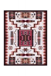 Large Southwest area rug. This rug features a southwestern motif stretching from corner to corner. Measures 5' x 6'5"