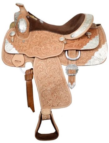 16" Fully tooled Double T show saddle #2