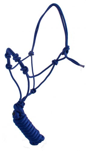 Yearling Size Cowboy Knot Halter with Training Knots and Matching 8' Lead #3