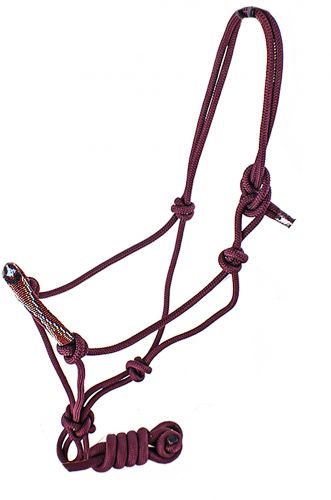 Cowboy Knot Halter with Beaded Nose Band #9