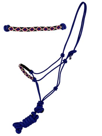 Cowboy Knot Halter with Beaded Nose Band #6