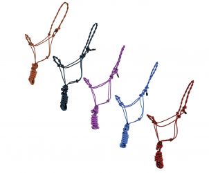 Premium Twisted Cowboy Knot Halter with Removeable Lead