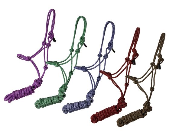 Showman Mini&#47;Small PONY Size Adjustable Cowboy Knot Halter with Removable Lead