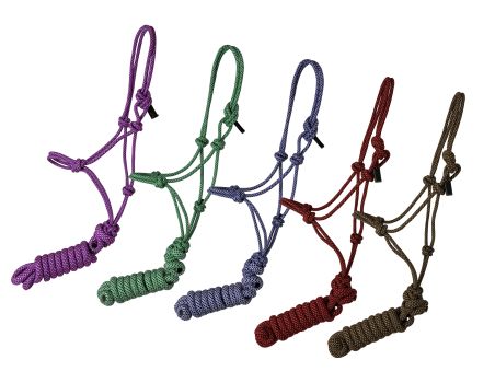 Showman Mini/Small PONY Size Adjustable Cowboy Knot Halter with Removable Lead