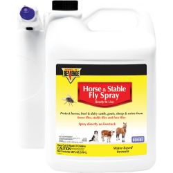 REVENGE Ready to use Gallon Sized Horse and Stable Fly Spray with spray nozzle (batteries included). Sold in lots of 3, priced individually