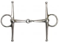 Showman stainless steel full cheek snaffle bit with 5" stainless steel broken mouth piece