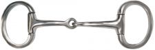 Showman Stainless steel pony snaffle bit with 2.5" ring cheeks. Stainless Steel 3.5" broken mouth piece