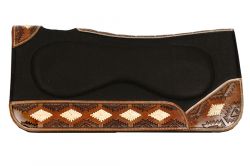 Showman 31" x 32" x 1" Southwest designed contoured felt saddle pad with built up center