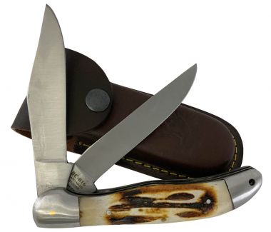 The Bone Collector Bone handle 2 blade folding knife