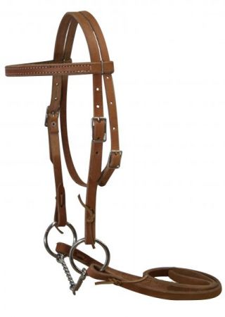 Double stitched pony bridle complete with twisted wire snaffle bit and reins. Made in the USA #2
