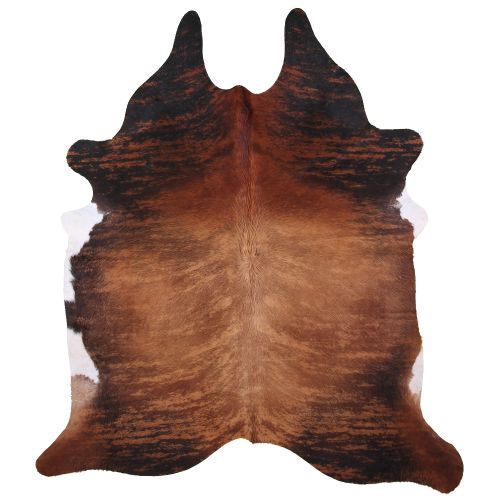 Large Brazilian Brindle hair on cowhide rug. Measures approx. 38-46 square feet #6