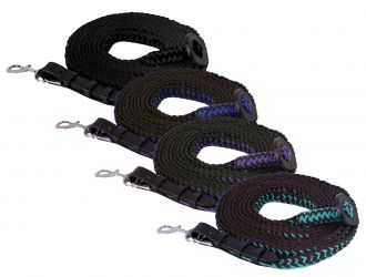 Showman Flat Braided Nylon Lunge Line with Removable Snap and Rubber Stopper
