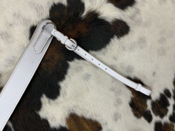White Leather Horse Size Breast Collar #4
