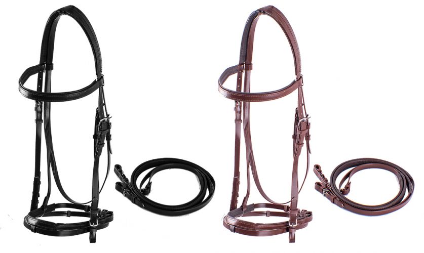 Nylon Coated Synthetic English Headstall and Reins
