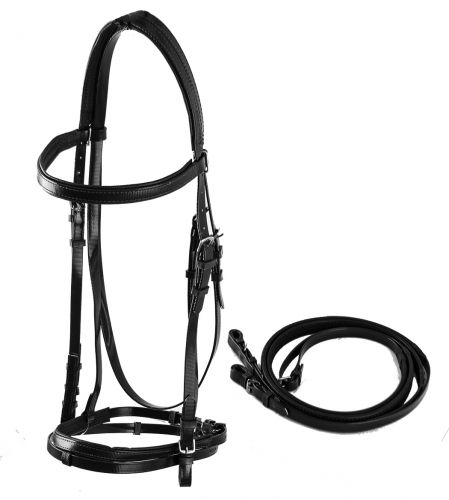 Nylon Coated Synthetic English Headstall and Reins #2