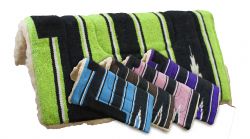 Showman 30" x 30" Navajo saddle pad with Kodel fleece bottom and suede wear leathers