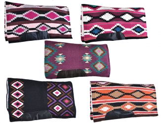 34" x 36" Woven Wool Top Cutter Style Saddle Pad with Fleece Bottom