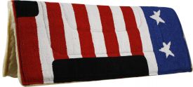 30" x 32" American flag pad with suede wear leathers