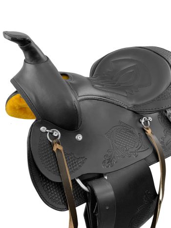 10", 12" Pony saddle with top grain leather seat #4