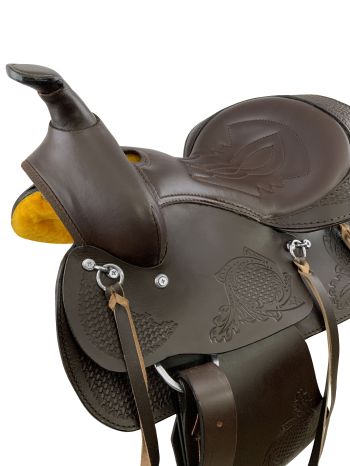 10", 12" Pony saddle with top grain leather seat #5
