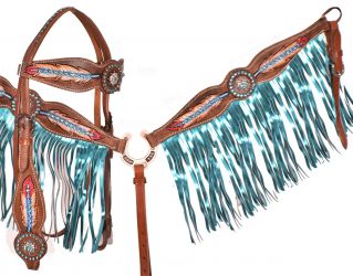 Showman "Light as a Feather" browband headstall and breast collar set