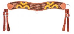 Showman Hand Painted Sunflower Tooled tripping collar