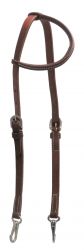 Showman Oiled leather one ear headstall with stainless steel snaps