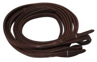 Showman 8ft X 1/2" Oiled harness leather split reins with quick change bit loops