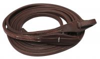 Showman 8ft X 5/8" Oiled harness leather split reins with quick change bit loops