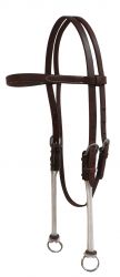 Showman Gag headstall made of American oiled harness leather