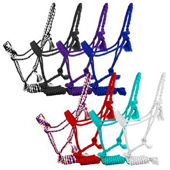Showman Woven Nylon Muletape Halter with 8ft Removable Lead