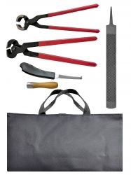 5-Piece Deluxe Farrier Tool Kit with Nylon Case