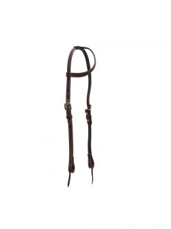 Showman Double stitched one ear headstall with tie on bit loops