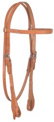 Showman Argentina Cowhide Harness Leather Browband Headstall