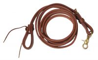 Showman 5/8" X 8' Oiled harness leather adjustable roping rein