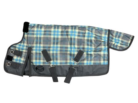 Showman Plaid Print 1200D Waterproof and Breathable Turnout Blanket - FOAL/MINI 36"-40"