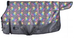 PONY/YEARLING 48"-54" Waterproof and Breathable Showman Unicorn Print 1200D Turnout Blanket