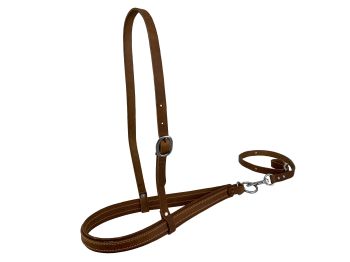 Showman Argentina Cow leather Adjustable Noseband and Tiedown #3