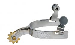 Showman chrome plated toddler/small youth size spurs with engraved leaf design