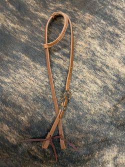 Showman Argentina Cow Leather One Ear Headstall with Copper Floral Overlayed Buckle #3