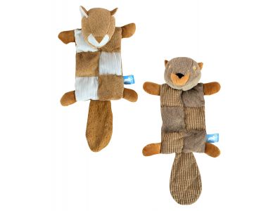Plush Dog Toy Squirrels with squeaker and crinkle