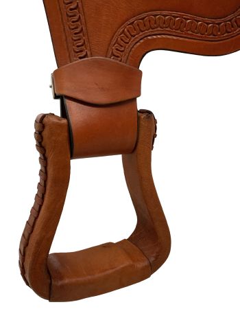16" Wade Style Roping Saddle with Serpentine Border #4