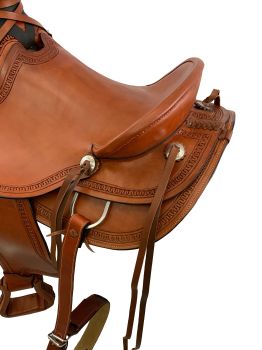 16" Wade Style Roping Saddle with Serpentine Border #3