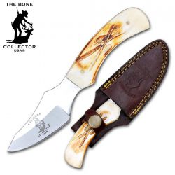 The Bone Collector Skinning Knife with Leather Sheath