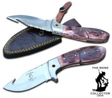 The Bone Collector 8" gut hook blade with leather sheath