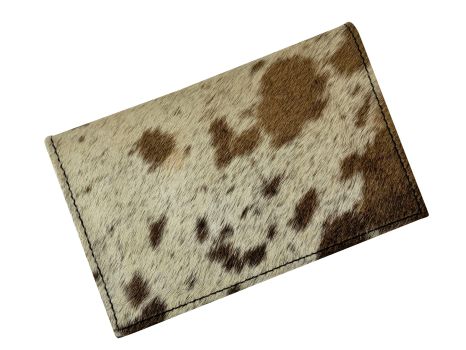 Showman Brown and White Hair on Cowhide Card Wallet
