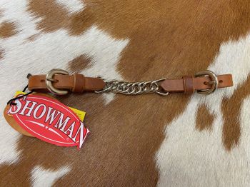 Showman Argentina Cow Leather Flat Link Curb Chain #2