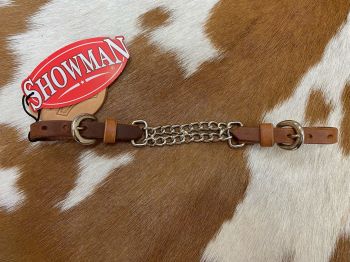 Showman Argentina Cow Leather Double Flat Link Curb Chain #2